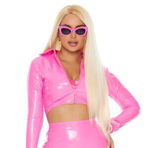 Legally Blonde Inspired Women’s Costume  Bend & Snap Party Look Pink Skirt Top